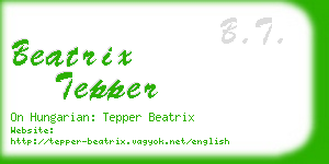 beatrix tepper business card